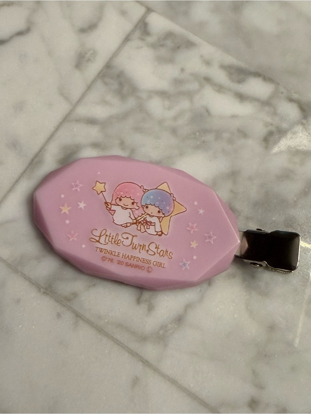 New from Tokyo Sanrio Little Twin Stars Pastel Pink Hair Clip